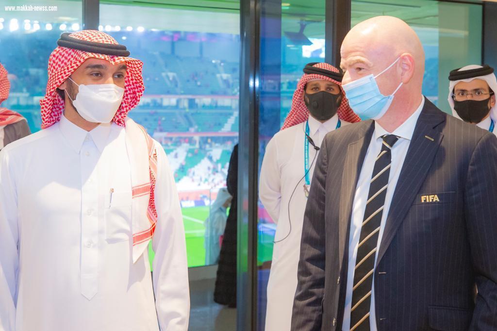 حضر نهائي مونديال الأندية في الدوحة الفيصل يزور اللجنة الأولمبية القطرية واستاد البيت