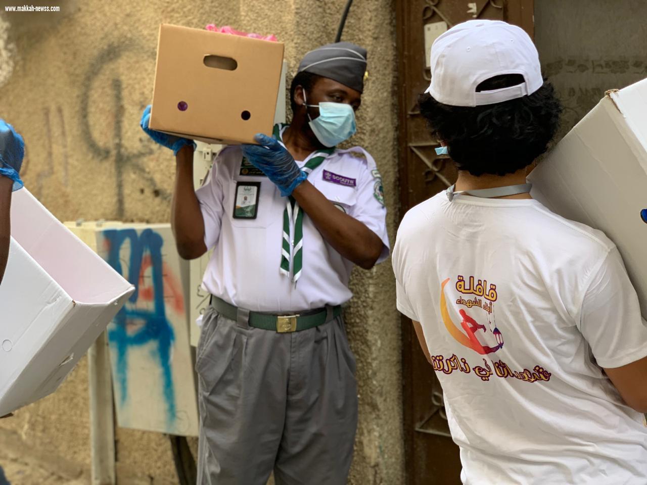 سلال غذائية في مختلف مناطق المملكة وبرامج اجتماعية وتوعوية عن بعد قافلة أبناء الشهداء توزع 2000 هدية على عيد الفطر المبارك