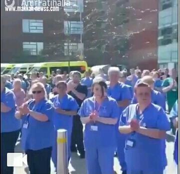 في مشهد مهيب العاملون بمستشفى شمال ويلز يودعون جثمان طبيب مسلم 