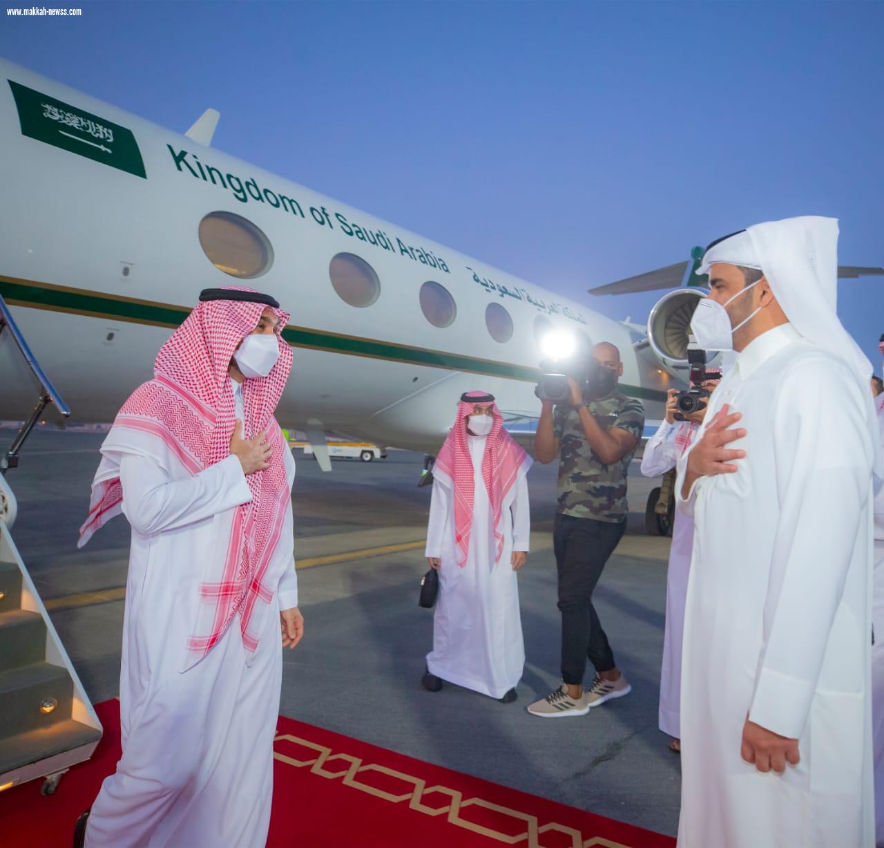 بدعوة من الشيخ جوعان بن حمد آل ثاني الأمير عبدالعزيز الفيصل يصل الدوحة لحضور نهائي بطولة كأس العالم للأندية
