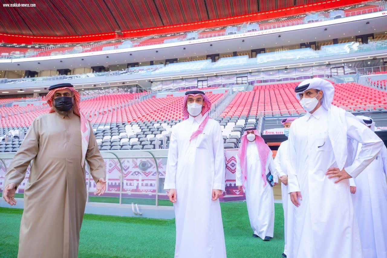 حضر نهائي مونديال الأندية في الدوحة الفيصل يزور اللجنة الأولمبية القطرية واستاد البيت