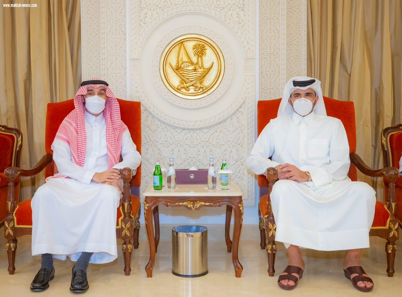 بدعوة من الشيخ جوعان بن حمد آل ثاني الأمير عبدالعزيز الفيصل يصل الدوحة لحضور نهائي بطولة كأس العالم للأندية