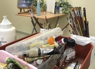 فريق همسات الثقافي نفذ ورشة فنية تدريبية في  الفن التأثيري