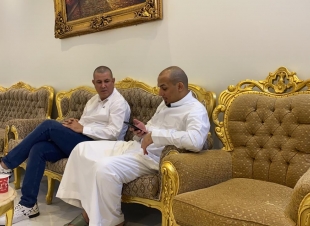 قبل مواجهة الحزم  الدكتور الحبشان يحتفي بلاعبي قدم الدرعية