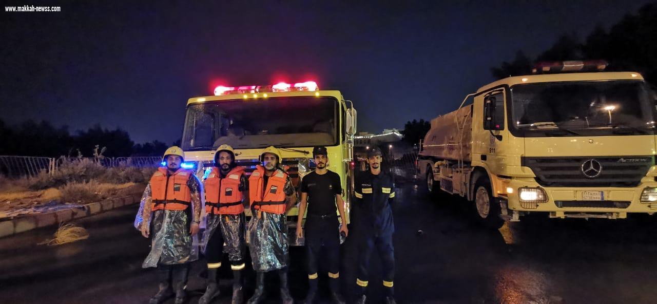 مدني مكة يطبق خطة الطوارئ ولا اصابات ويدعو الجميع توخي الحيطة والحذر 