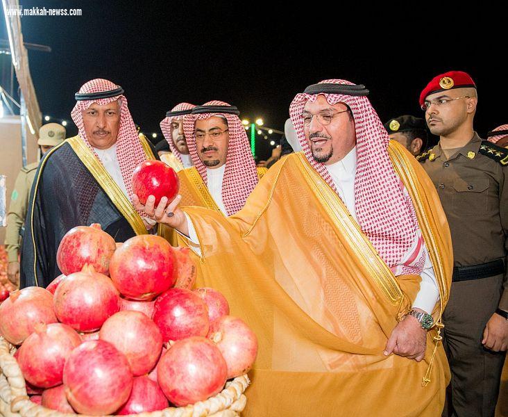 سمو الأمير فيصل بن مشعل يرعى اليوم الذهبي لمهرجان الرمان بنسخته الثالثة بمركز الشيحية