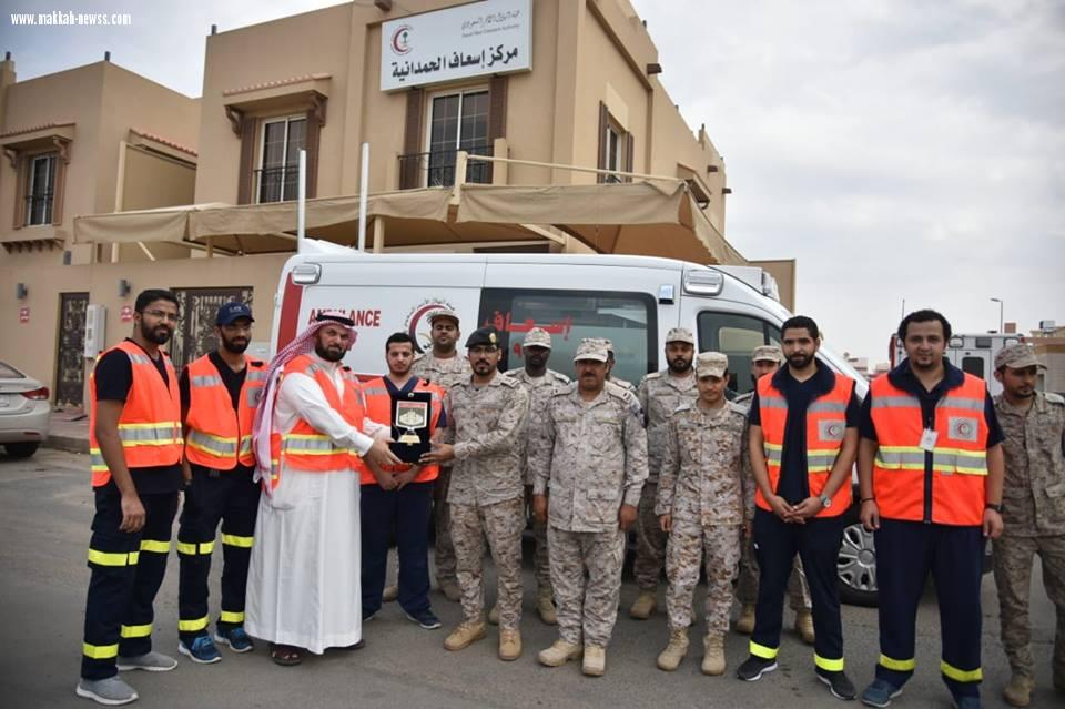قائد المجموعة الثانية اللواء محمد بن زهير العمري يقوم بزيارة بزيارة مركز إسعاف الحمدانية بهيئة الهلال الاحمر السعودي بمحافظة جدة .