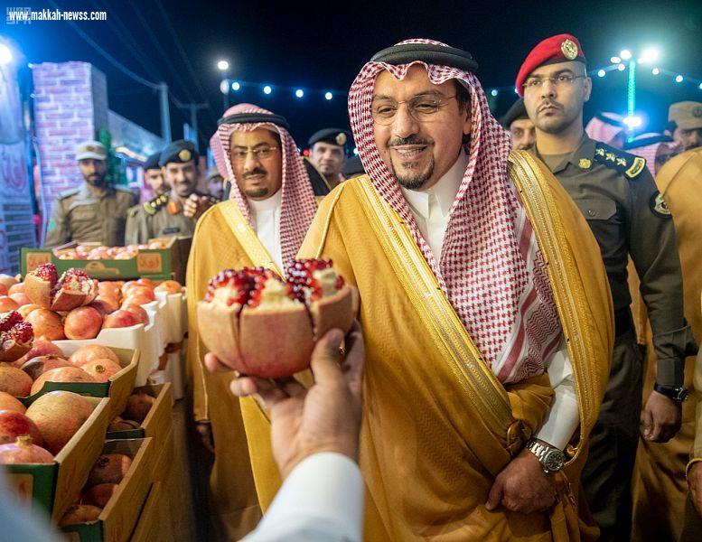سمو الأمير فيصل بن مشعل يرعى اليوم الذهبي لمهرجان الرمان بنسخته الثالثة بمركز الشيحية