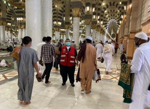 فريق التطوع بهلال المدينة المنورة  يستمر في اداء رسالته في مساجد منطقة المدينة المنورة 